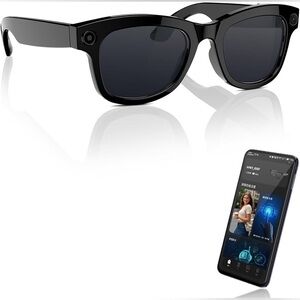 Smart Sunglasses with Camera - Black
